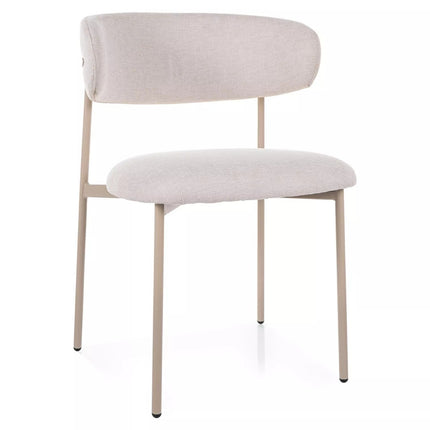 Scaun ELTON, bej deschis - Brego 22/casmir, stofa clasica/metal, 56x46x80 cm