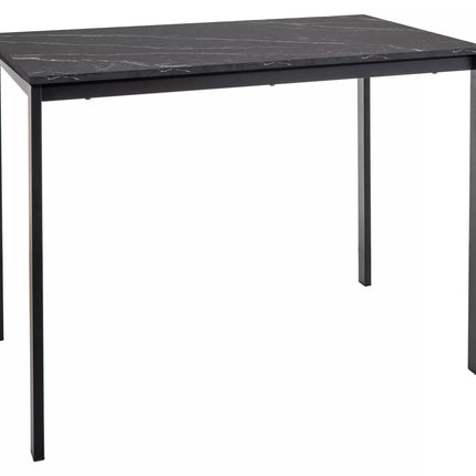 Masa MARIO, negru cu efect de marmura, 100x60x75 cm