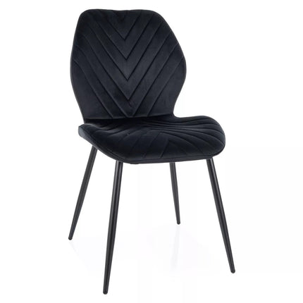 Scaun MIKE, negru - Bluvel 19/negru, stofa catifelata/metal, 48x41x86 cm