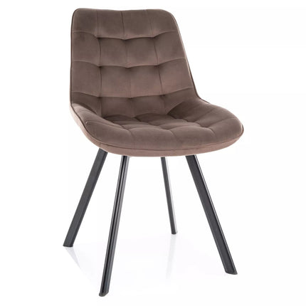 Scaun MONTI, cappuccino - Bluvel 38, stofa catifelata/metal, 51x44x88 cm