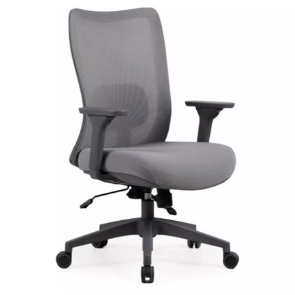 Scaun de birou Q-724, gri, stofa clasica/plasa, 62x49x95/105 cm