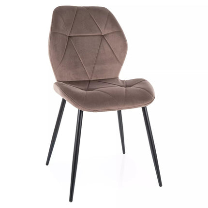 Scaun RICK, cappuccino - Bluvel 38, stofa catifelata/metal, 48x41x86 cm