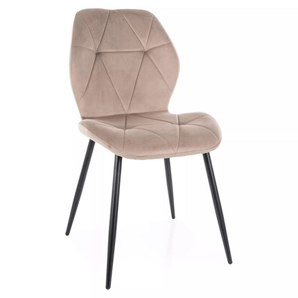 Scaun RICK, bej - Bluvel 40, stofa catifelata/metal, 48x41x86 cm