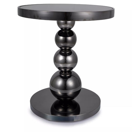 Masuta cafea RIMA, negru, sticla/metal, 50x56 cm