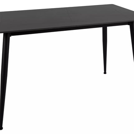 Masa RION, negru cu efect de marmura, ceramica/metal, 130x70x76 cm