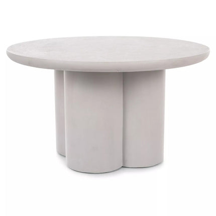 Masuta cafea ROSALIA, gri deschis, microciment, 80x45 cm