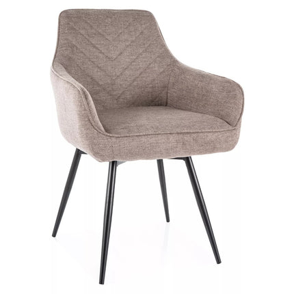 Scaun SERVIO, bej - Brego 34, stofa clasica/metal, 55x45x88 cm