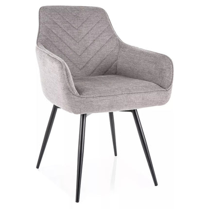 Scaun SERVIO, gri deschis - Brego 07, stofa clasica/metal, 55x45x88 cm