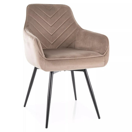 Scaun SERVIO, bej inchis - Bluvel 40, stofa catifelata/metal, 55x45x88 cm