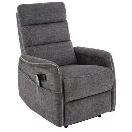 Fotoliu recliner SOLON M, stofa clasica gri inchis - Brego 18, 74x86/162x106 cm