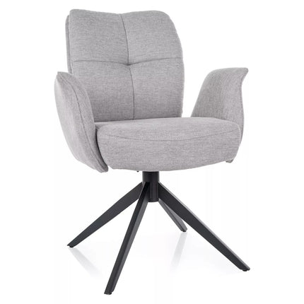 Scaun WING, gri deschis - Brego 02, stofa clasica/metal, 66x45x90 cm