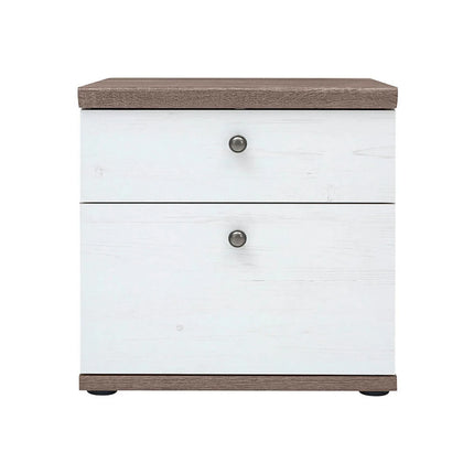 Noptiera STOCKHOLM, pin alb andersen/stejar sonoma, PAL, 48x43x47 cm