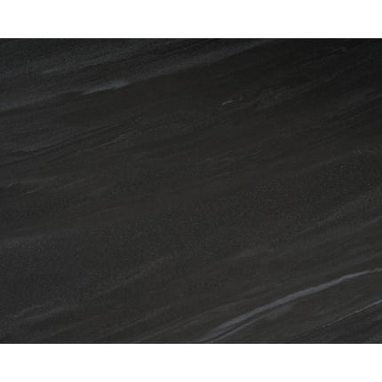 Masa extensibila REEF, gri antracit cu efect de piatra/negru, ceramica/metal, 90/140x70x75 cm