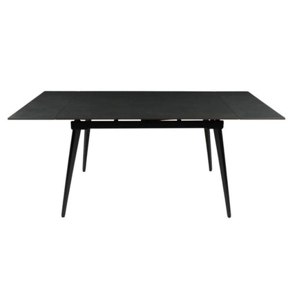 Masa extensibila REEF, negru, ceramica/metal, 120/180x80x76 cm