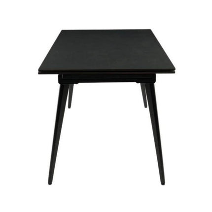 Masa extensibila REEF, negru, ceramica/metal, 120/180x80x76 cm