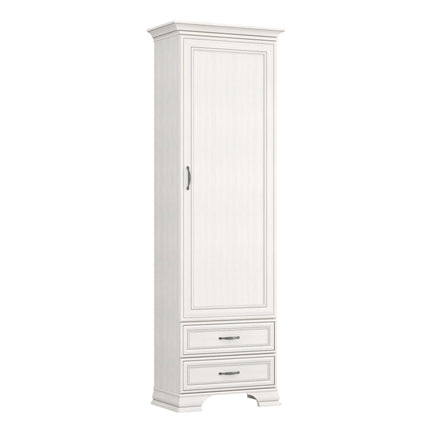 Dulap TIFFANY II, crem, PAL laminat, cu o usa si 2 sertare, 69x40x212 cm