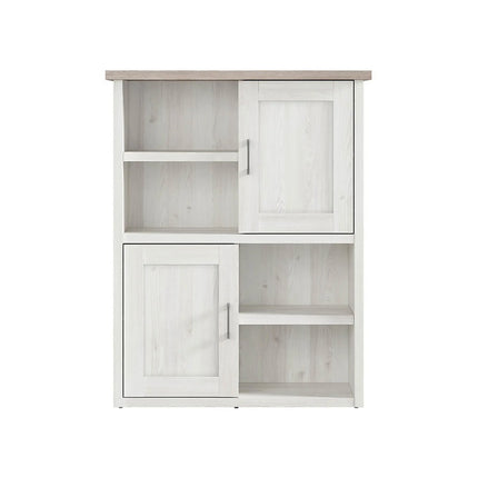 Biblioteca LUCA JUZI, zada sibiu deschis, PAL laminat, 106x43x135 cm