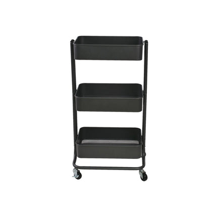 Carucior servire MIKE, negru, metal, 43x35x79 cm