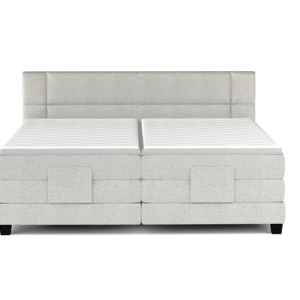 Pat boxspring REY 160x200, personalizabil, cu mecanism electric, saltele si topper