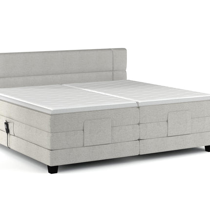 Pat boxspring REY 180x200, personalizabil, cu mecanism electric, saltele si topper
