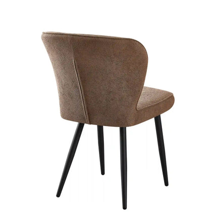 Scaun RIO 2, maro/negru, stofa buclata/metal, 64x51x84 cm