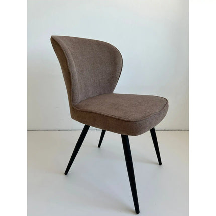 Scaun RIO 2, maro/negru, stofa buclata/metal, 64x51x84 cm