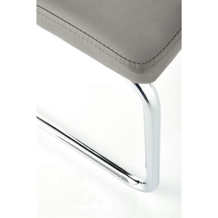 Scaun ARCO, gri/crom, piele ecologica/metal, 46x47x100 cm