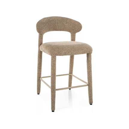 Scaun bar CAVA H-2, bej, stofă/metal, 51x45x88 cm