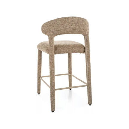 Scaun bar CAVA H-2, bej, stofă/metal, 51x45x88 cm