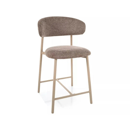 Scaun bar ELTON H-2, bej/cașmir, stofă/metal, 43x45x91 cm