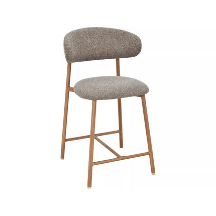 Scaun bar ELTON H-2, cappuccino/stejar, stofă/metal, 43x45x91 cm