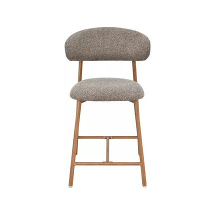 Scaun bar ELTON H-2, cappuccino/stejar, stofă/metal, 43x45x91 cm