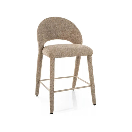 Scaun bar FLO H-2, bej, stofă/metal, 50x45x90 cm