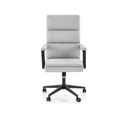 Scaun birou ADRIANO 2, gri deschis/negru, piele ecologica, 65x70x104/110 cm