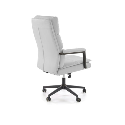 Scaun birou ADRIANO 2, gri deschis/negru, piele ecologica, 65x70x104/110 cm
