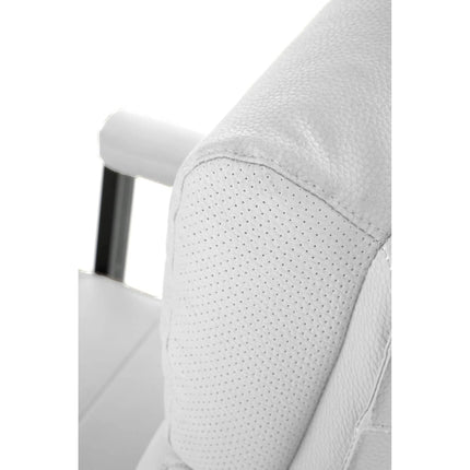 Scaun birou ADRIANO 2, gri deschis/negru, piele ecologica, 65x70x104/110 cm