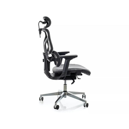Scaun birou EQ-1, gri, plasă, 71x48x112 cm