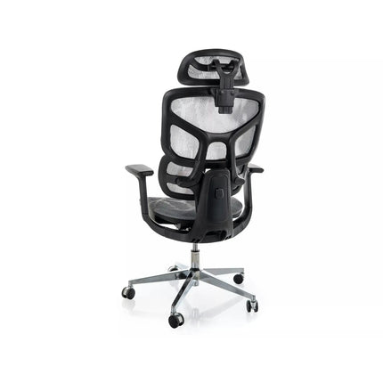 Scaun birou EQ-1, gri, plasă, 71x48x112 cm