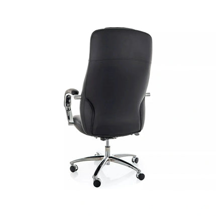 Scaun birou Q-07, negru, piele ecologică, 68x51x116 cm