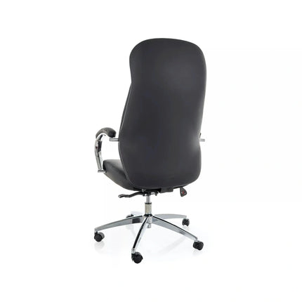 Scaun birou Q-09, negru, piele ecologică, 64x48x118 cm