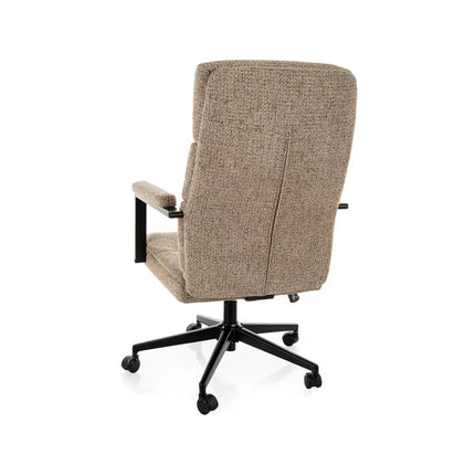 Scaun birou Q-090, bej închis, stofă, 62x48x106 cm