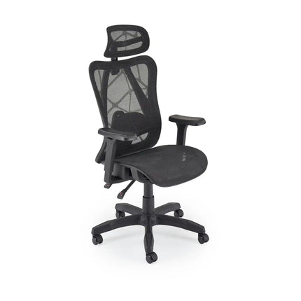 Scaun birou XERON, negru, plasa, 65x61x112/126 cm