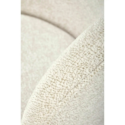 Scaun de bar H116, crem/auriu, stofa plusata, 50x59x101 cm