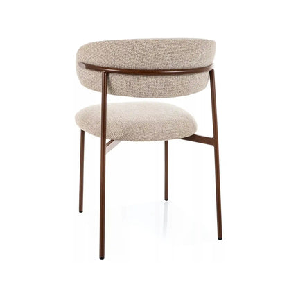 Scaun ELTON D, bej/nuc, stofă/metal, 56x46x80 cm
