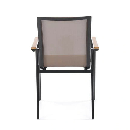 Scaun FIERRO, gri/negru, plasa/metal, 57x66x88 cm