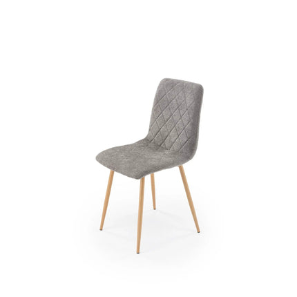 Scaun K525, gri/stejar, stofa/metal, 45x55x89 cm