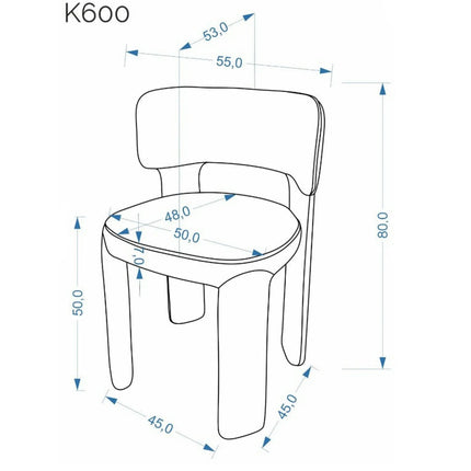 Scaun K600, stofa bej, 55x53x80 cm