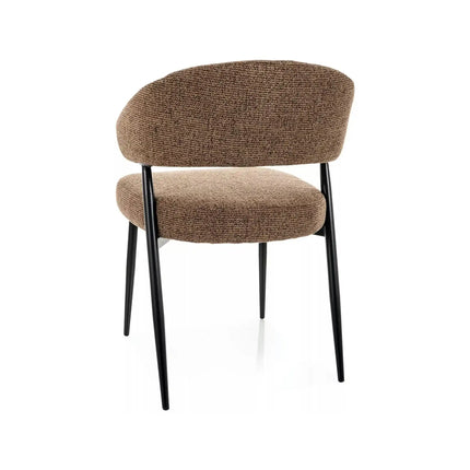 Scaun LUCIO, cappuccino/negru, stofă/metal, 55x50x80 cm