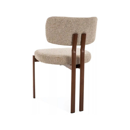 Scaun MISAKI D, bej/nuc, stofă/metal, 57x48x81 cm