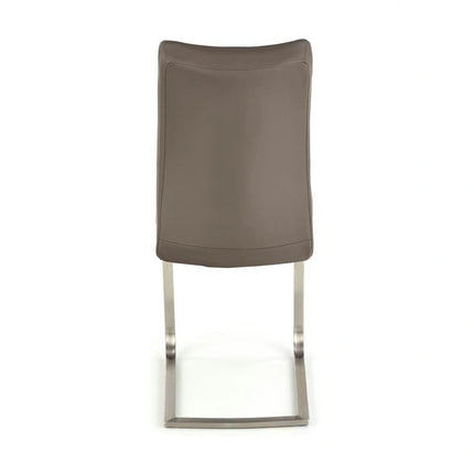 Scaun OPAL, gri/crom, piele ecologica/metal, 44x45x101 cm